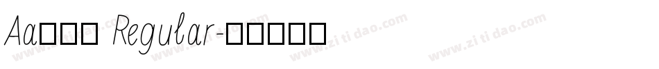 Aa鹅卵石 Regular字体转换